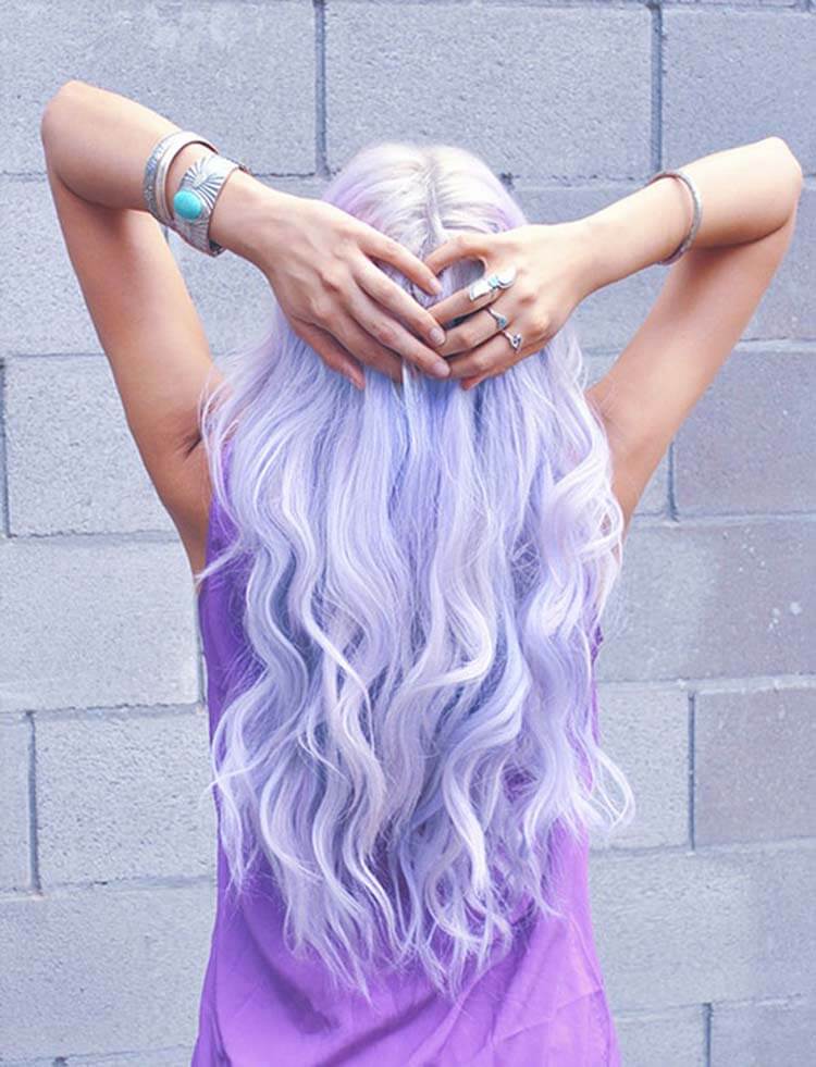 Dyed Lavender Hair Style