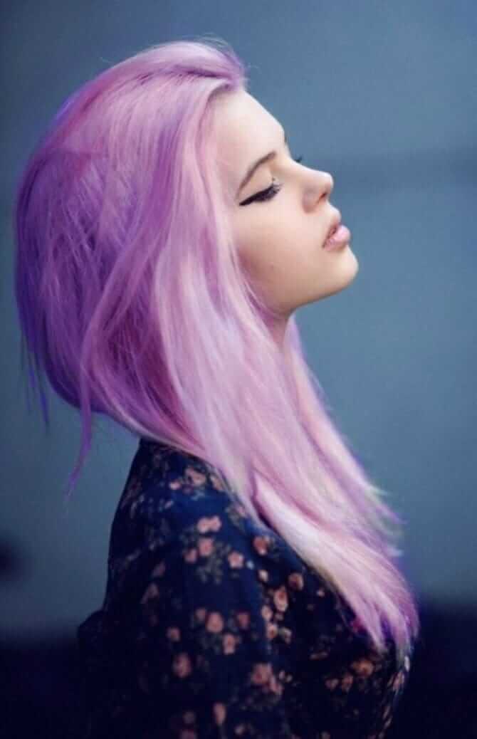 Purple Pastel Dyed Hair