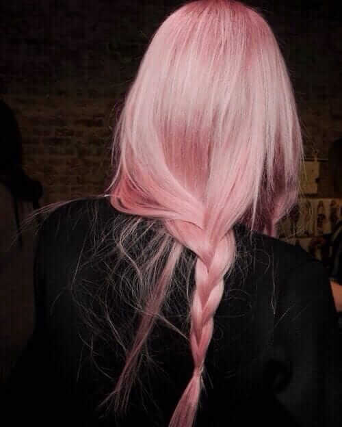 Soft Grunge Dyed Pastel Pink Hairstyle