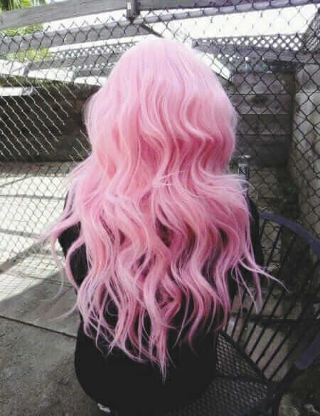 Long Curly Pink Hairstyle