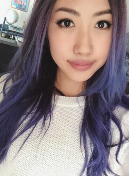 Tryppi Violet and Blue Dyed Hair