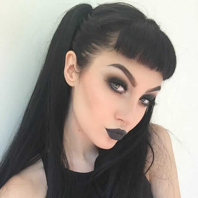 Nu Goth Makeup with Black Ombre Eyes Makeup