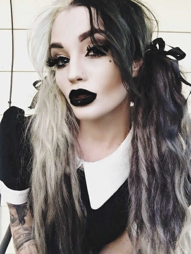 Victoria Campbell with Nu goth hair dye