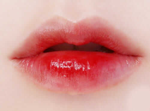Cherry Bruise Lip Gloss Makeup Look