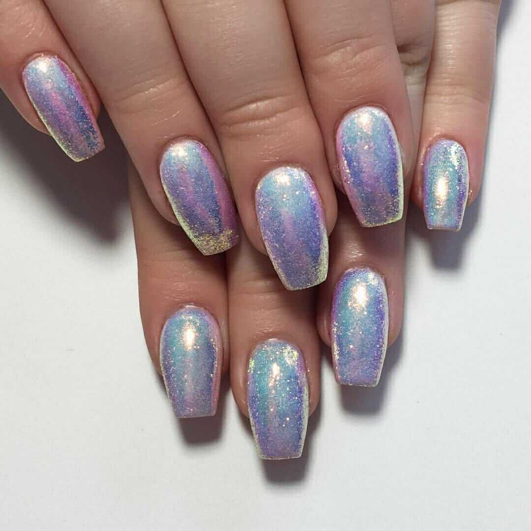 Mermaid polish with glitter