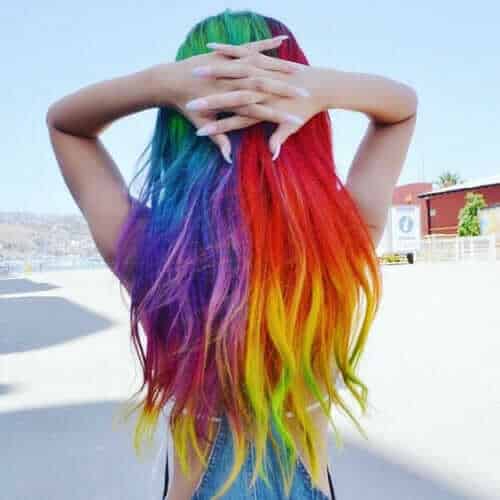 Long Rainbow hair by Guy Tang