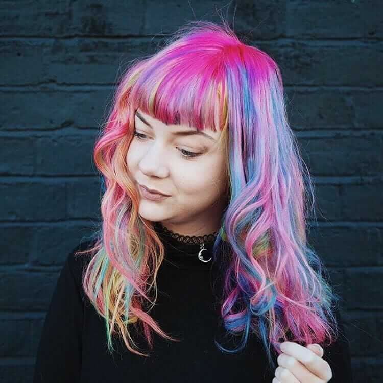 My Little Pony inspired rainbow hairstyle by Zoe London