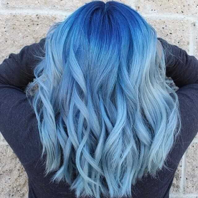 Curly blue hair style by joicointensity