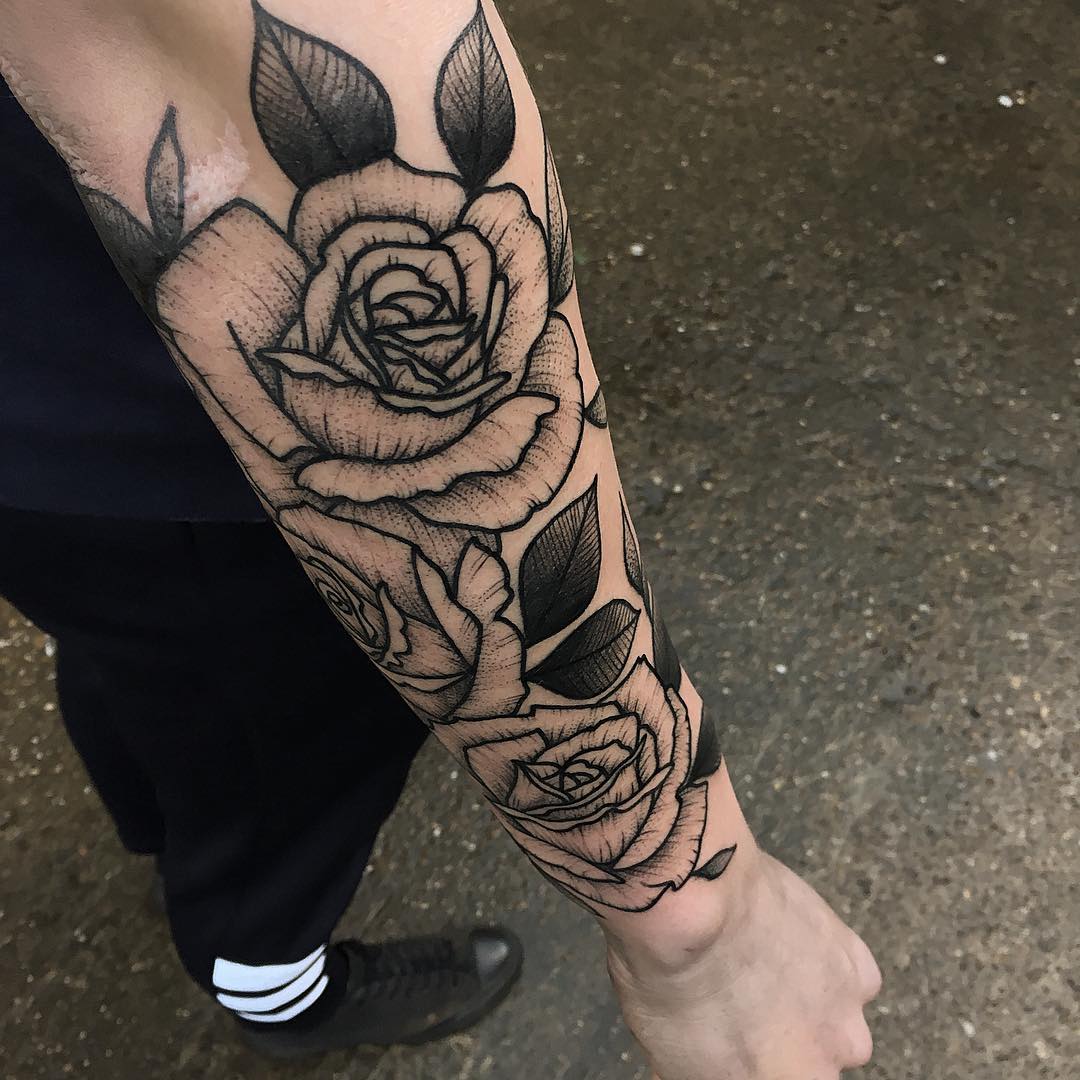 Rose tattoo on arm by james_armstrong_html