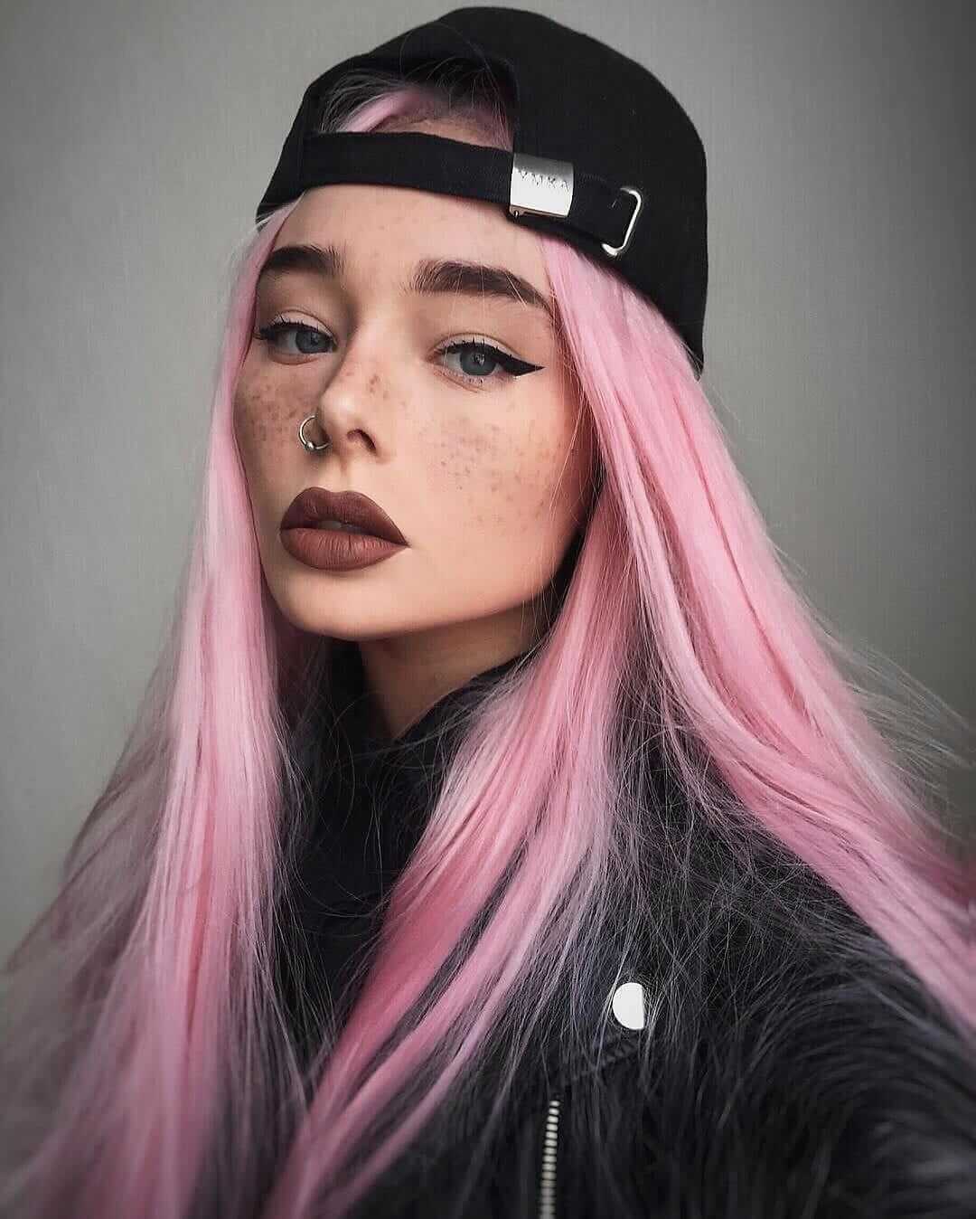 Long pastel pink wig by vncvt