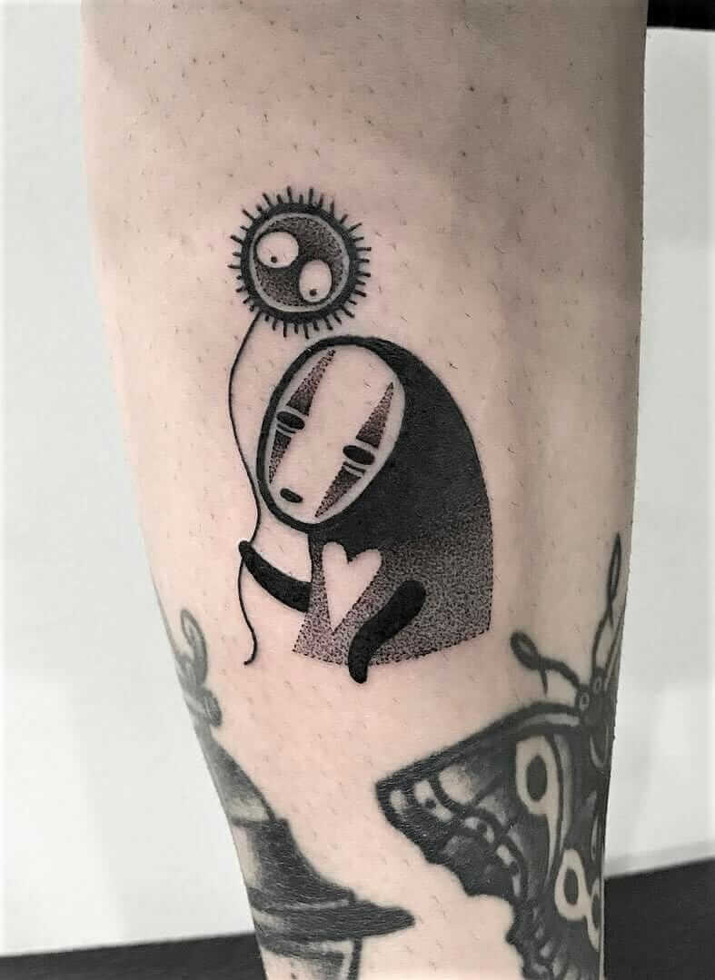 No-Face spirit with Sootball tattoo by hugotattooer