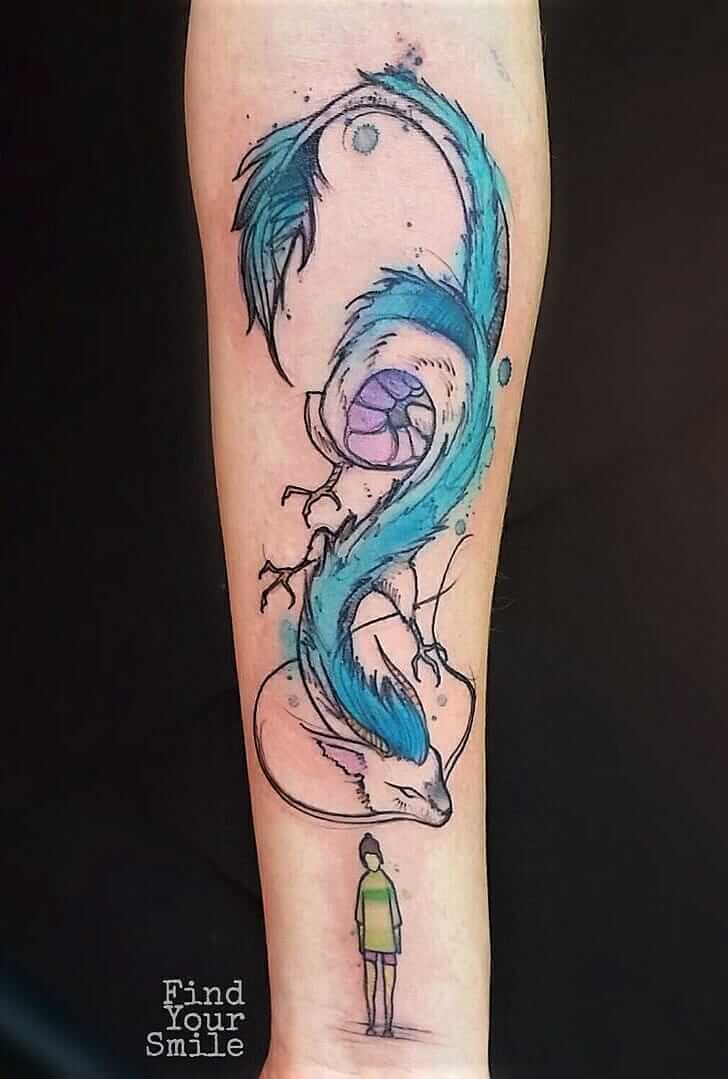 Spirited Away watercolor tattoo by findyoursmile