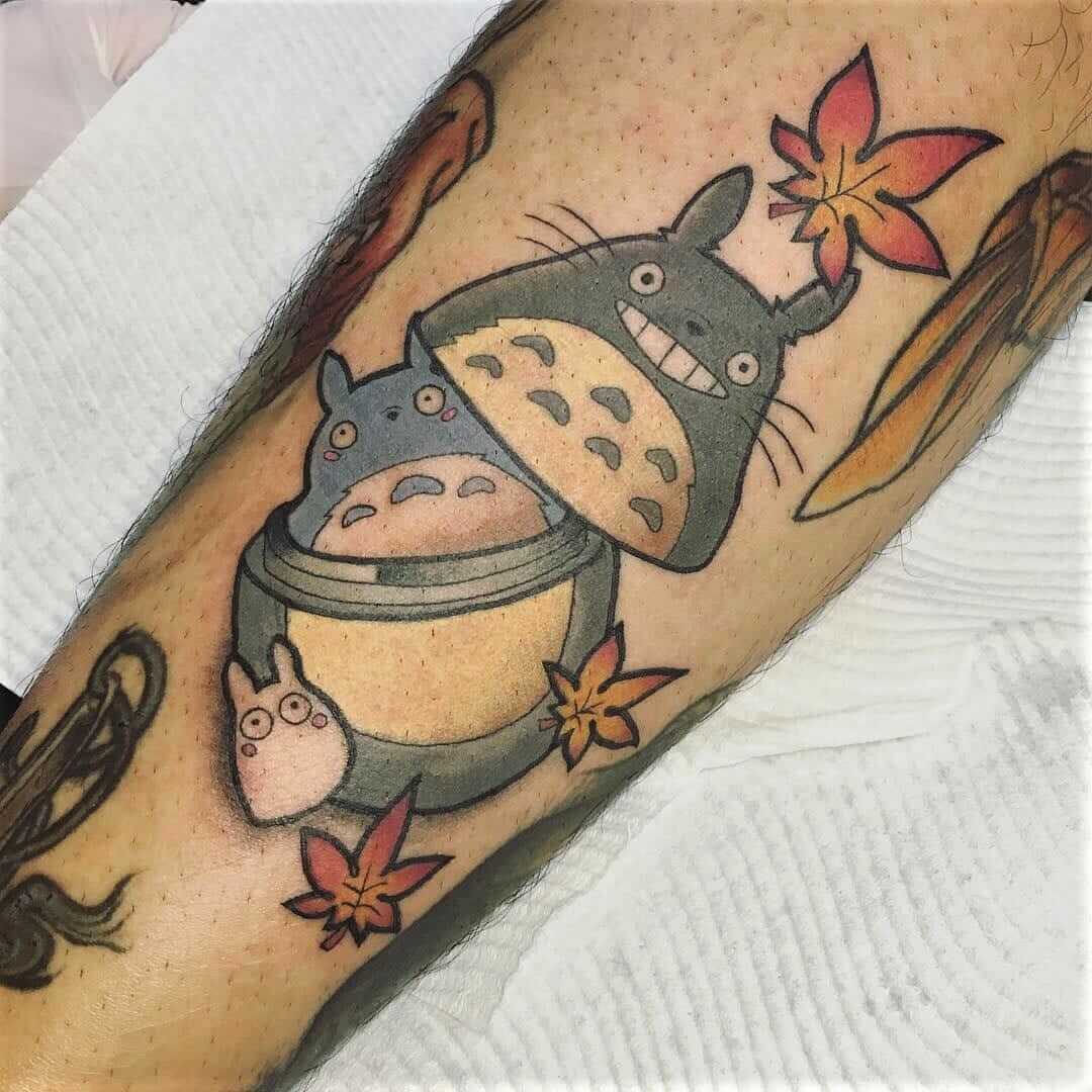 Totoro as a Russian doll tattoo by carlykroll