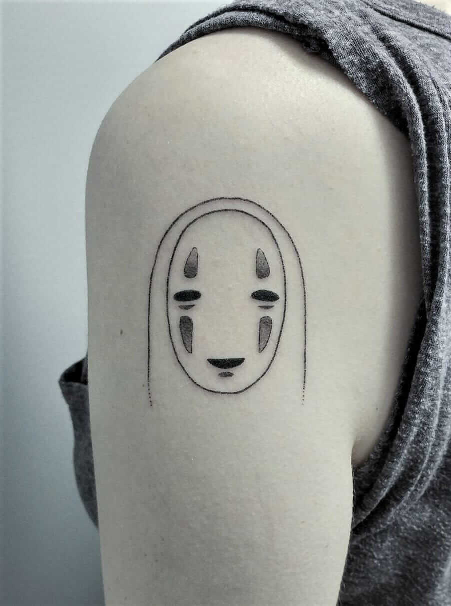 No-face smiling tattoo by teagan.campbell