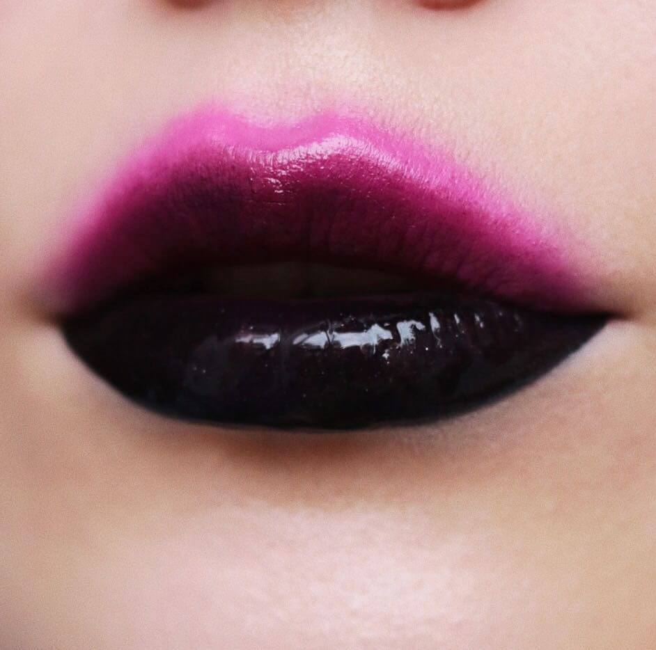 Liquid lipstick with gloss on top by tatianaroseart
