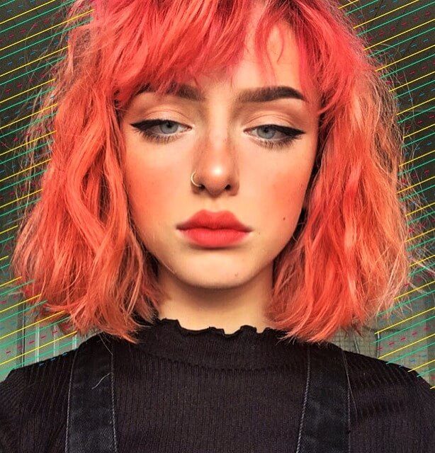 Pastel Coral hair dye idea by eve.frsr
