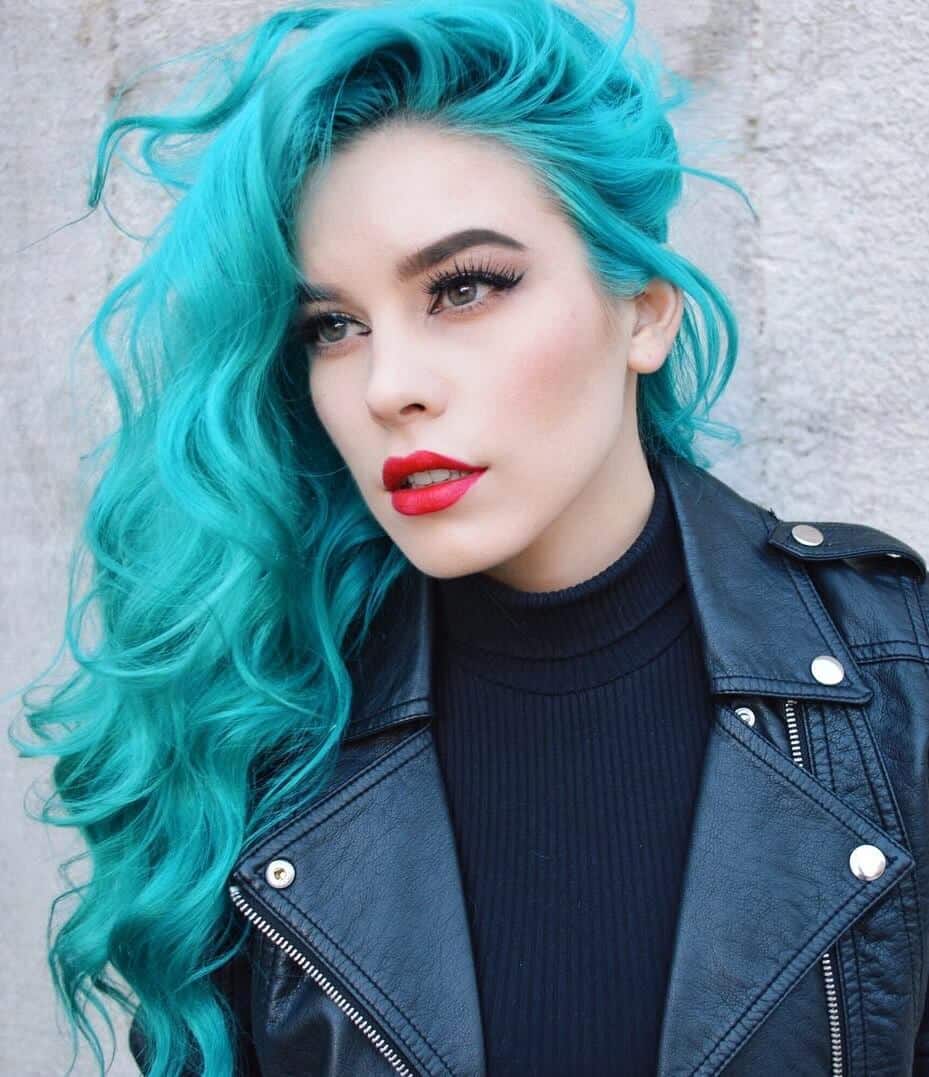 Atomic turquoise hair dye color by laurencalaway