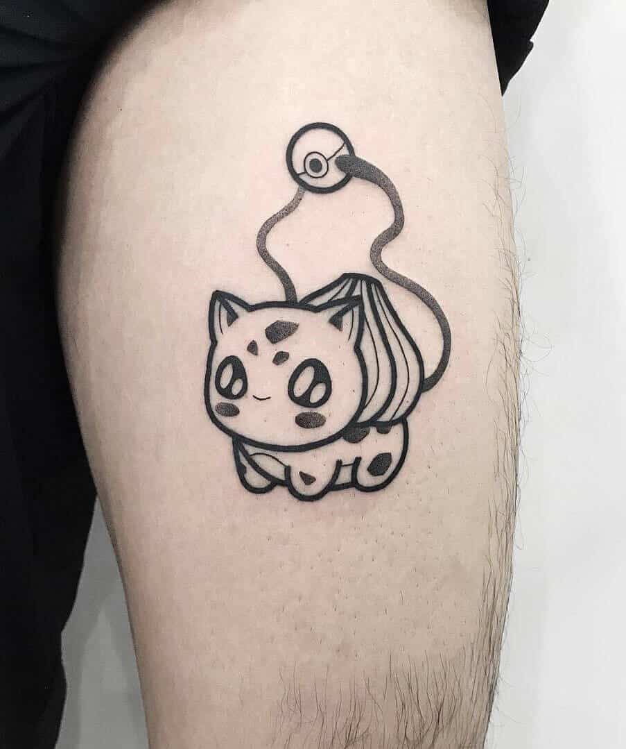 Cute Pokemon Bulbasaur tattoo idea