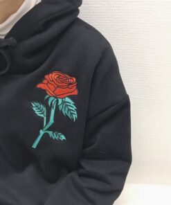 Rose Embroidered Hoodie 3
