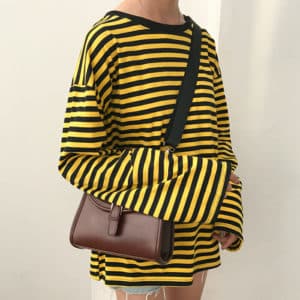 Loose Long Sleeve Striped All Match Top 2