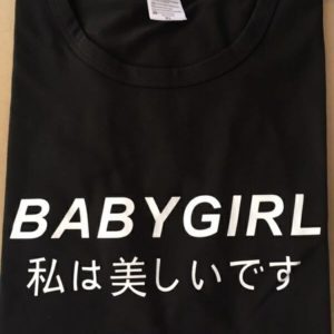 BABYGIRL Japanese Letters Graphic Tee 1