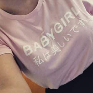 BABYGIRL Japanese Letters Graphic Tee 2