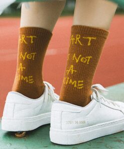 Art is not a Crime Socks Brown 2