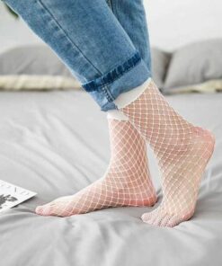 White Mesh Fishnet Socks