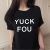 "Yuck Fou" Printed Black Shirt