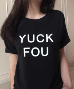 "Yuck Fou" Printed Black Shirt