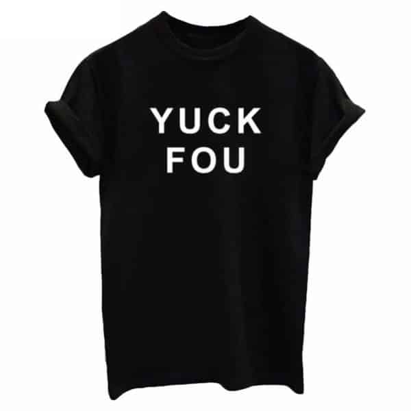 “Yuck Fou” Printed Black Shirt