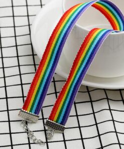 Rainbow Ribbon Choker 1