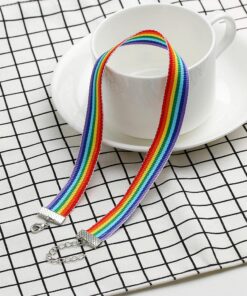 Rainbow Ribbon Choker 2