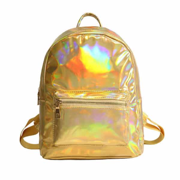 Holographic Small Backpack - Golden