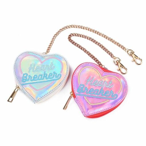 Heart Breaker Holographic Coin Purses