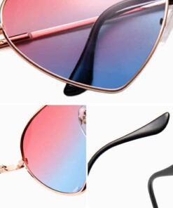 Heart Shaped Reflective Sunglasses Details