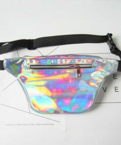 Holographic Fanny Pack Silver Back