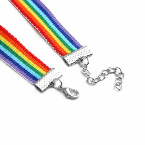 Rainbow Ribbon Choker Details
