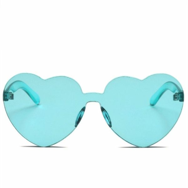 Rimless Heart Shaped Sunglasses Front