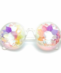 Round Kaleidoscope Glasses Clear