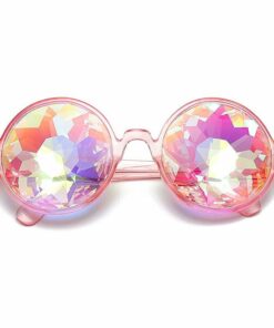 Round Kaleidoscope Glasses Pink