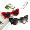 red heart shaped sunglasses & heart sunglasses black