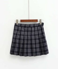 High Waist Plaid Skirts 1