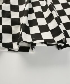 High Waist Checkered Skirt 5