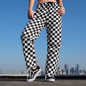 Checkerboard High Waist Plaid Trousers 3 1