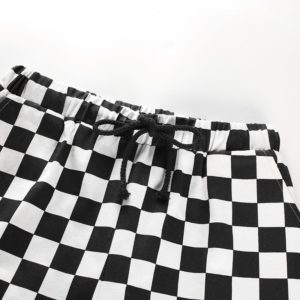 Checkerboard High Waist Plaid Trousers 3