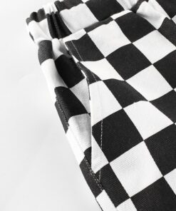 Checkerboard High Waist Plaid Trousers 4