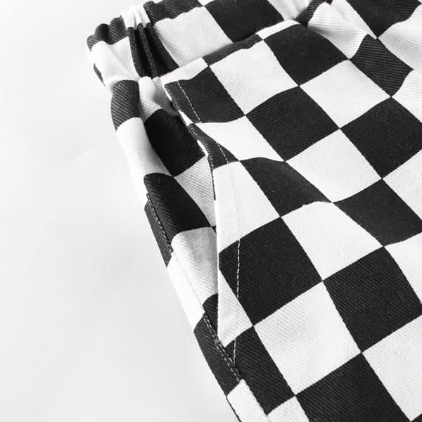 Checkerboard High Waist Plaid Trousers 4