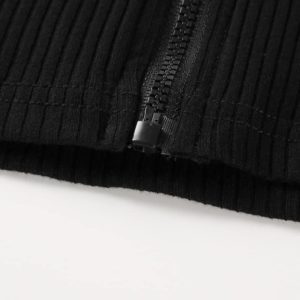 Off The Shoulder Crop Top with Zipper Details 4