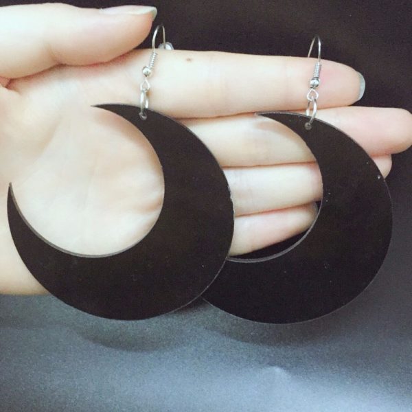 Acrylic Moon Earrings 1